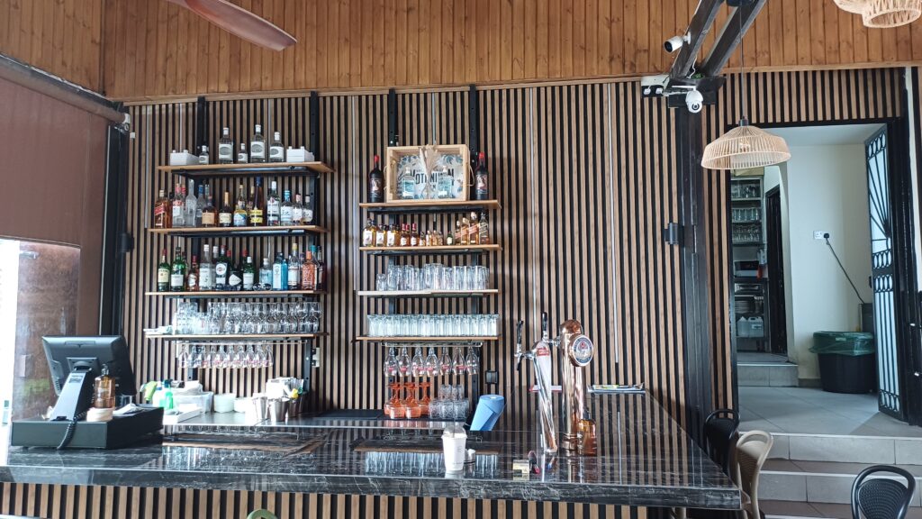 Bespoke wood and metal restaurant bar interior by KX Wood and Metal Creations in Nicosia, Cyprus