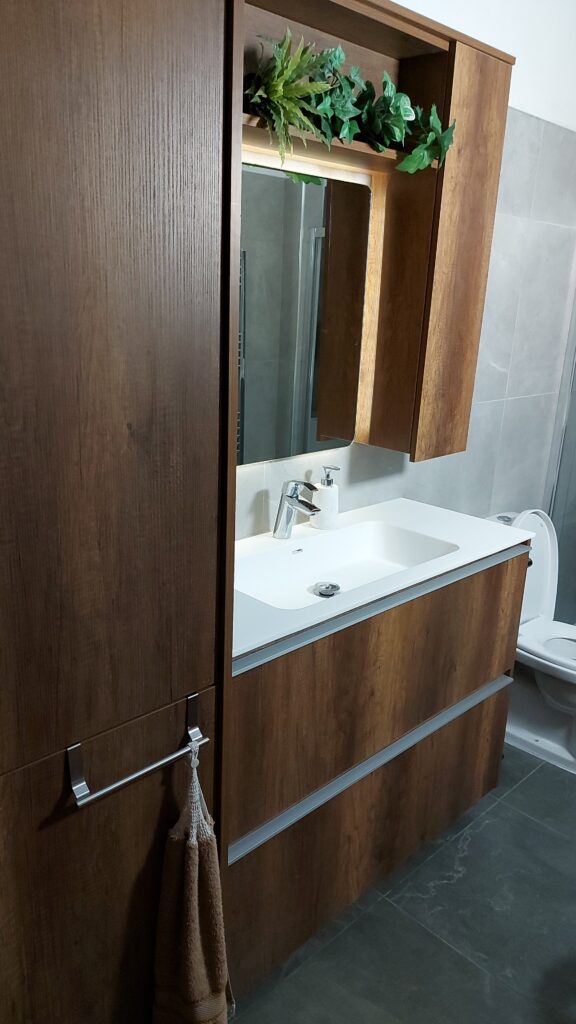 Bathroom furniture vanity and cupboard