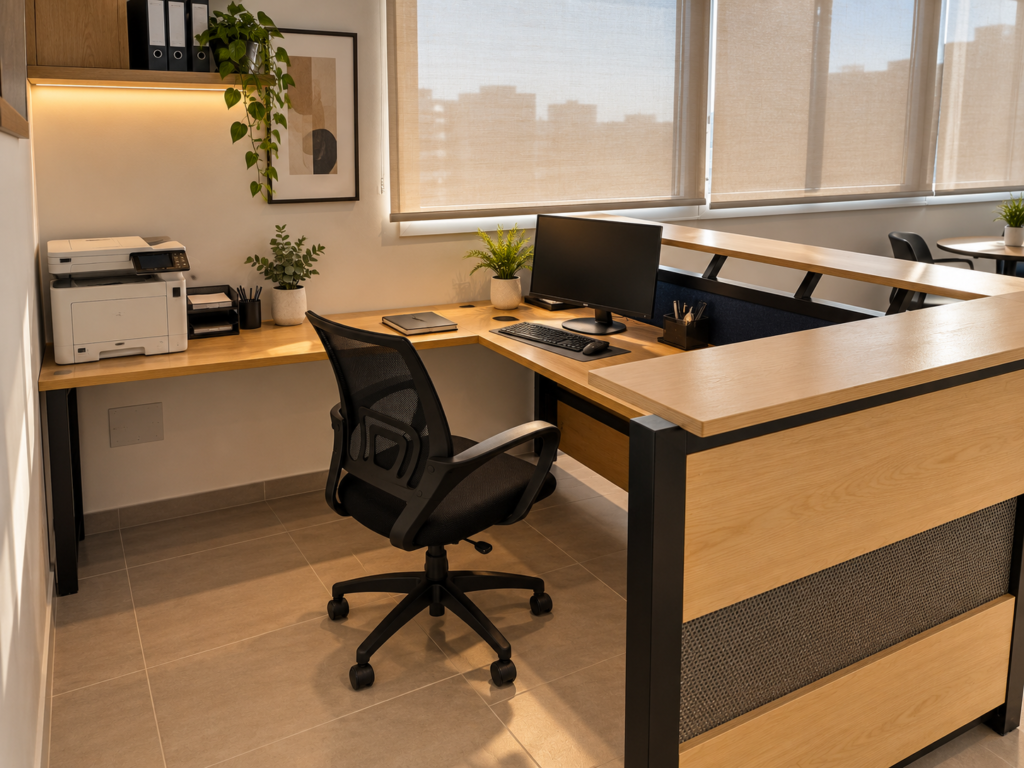 Modern office reception desk